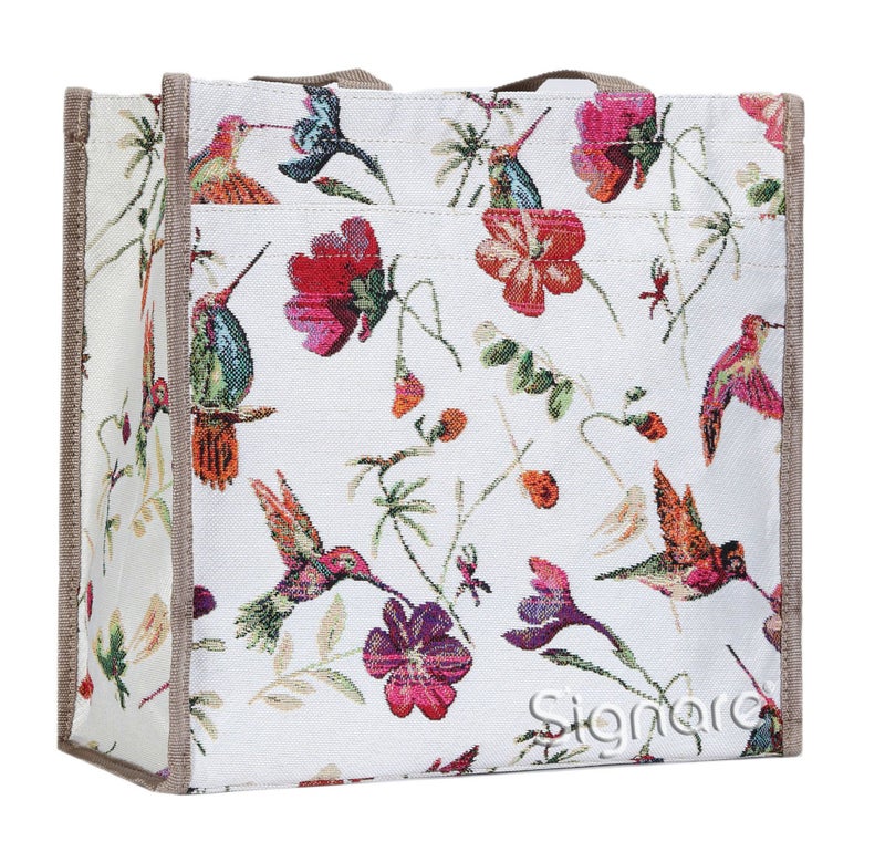 Signare Tapestry Shoulder Bag Shopping Bag for Women with Hummingbird Design (Shop-HUMM) - Image 1